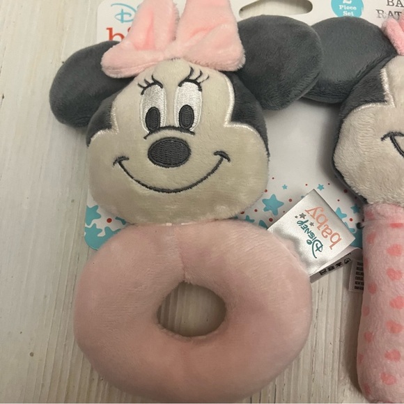 Disney Minnie Mouse Plush Lovi Rattle Set - Picture 4 of 4